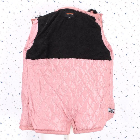 Mauve Fur lined Hood Anorak Parka Padded Jacket - Picture 10 of 13